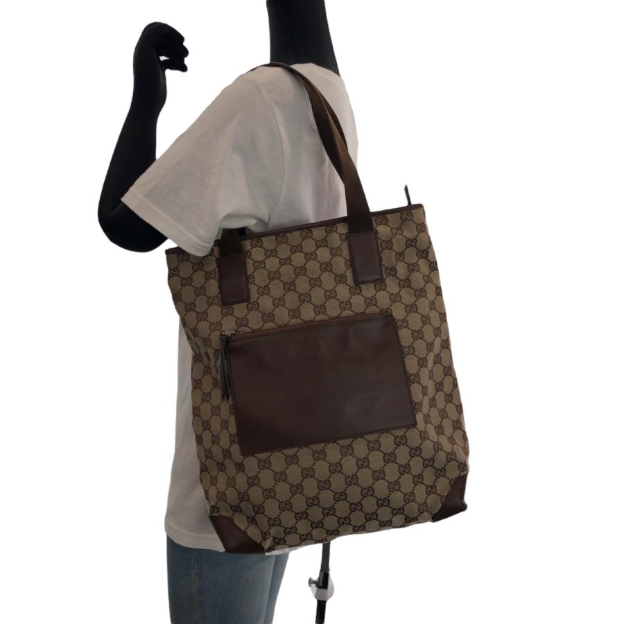 GUCCI（グッチ） ブラウン ベージュ GGキャンバス 28892 トートバッグ