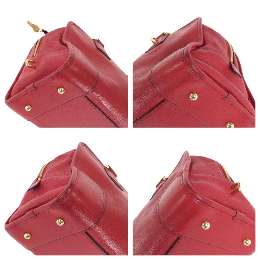 LOEWE（ロエベ） 美品 アマソナ 28 レッド ゴールド金具 レザー トート