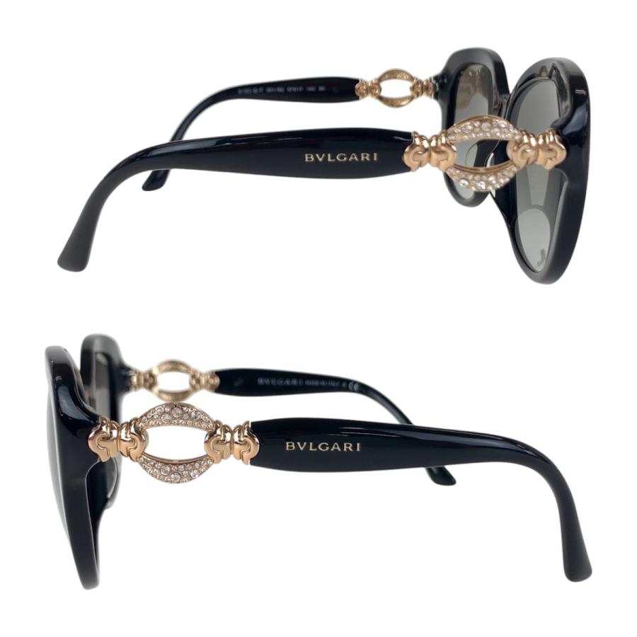 BVLGARI（ブルガリ） ラインストーン ブラック ゴールド プラスチック