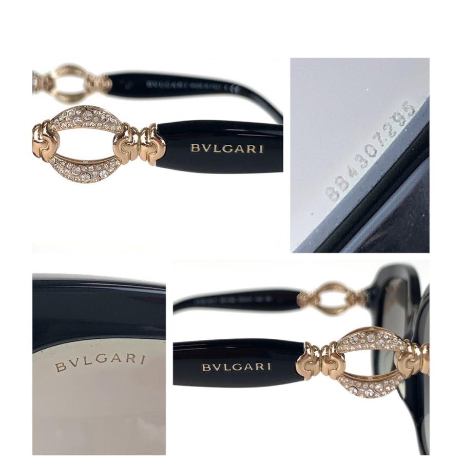 BVLGARI（ブルガリ） ラインストーン ブラック ゴールド プラスチック