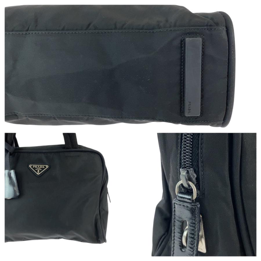 PRADA プラダ 三角ロゴプレート ブラック 黒 シルバー金具