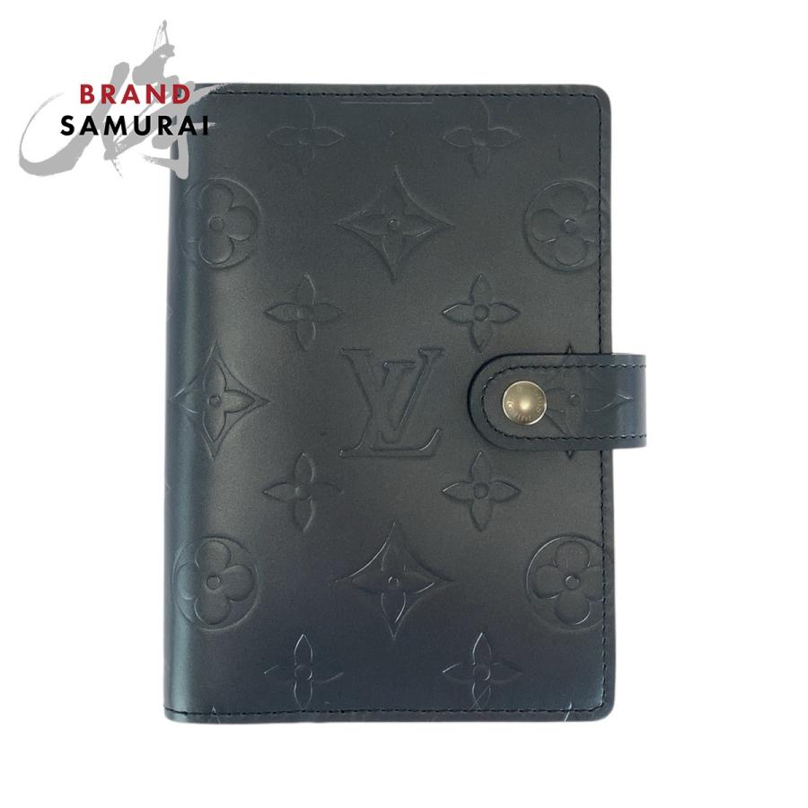 美品 LOUIS VUITTON ルイヴィトン モノグラム マット アジェンダ PM ブルー シルバー金具 レザー R20935 手帳カバー 男女兼用 409958 | LOUIS VUITTON