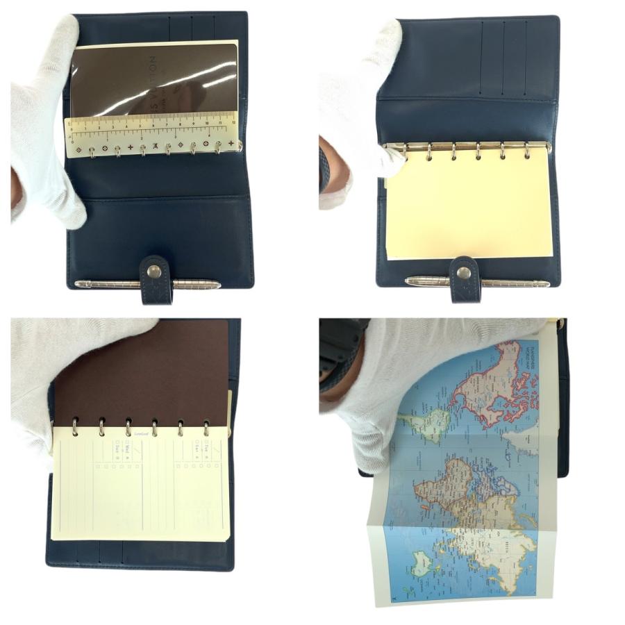 美品 LOUIS VUITTON ルイヴィトン モノグラム マット アジェンダ PM ブルー シルバー金具 レザー R20935 手帳カバー 男女兼用 409958 | LOUIS VUITTON | 06