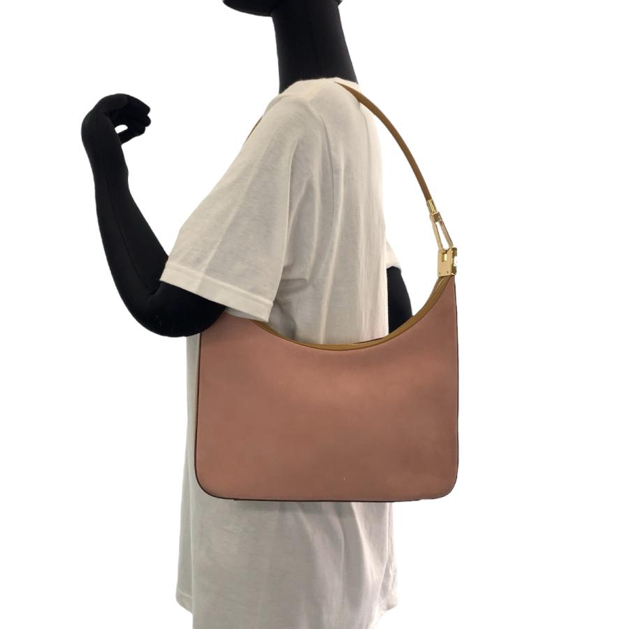 GUCCI（グッチ） 美品 ピンク ブラウン ゴールド金具 スウェード 001 