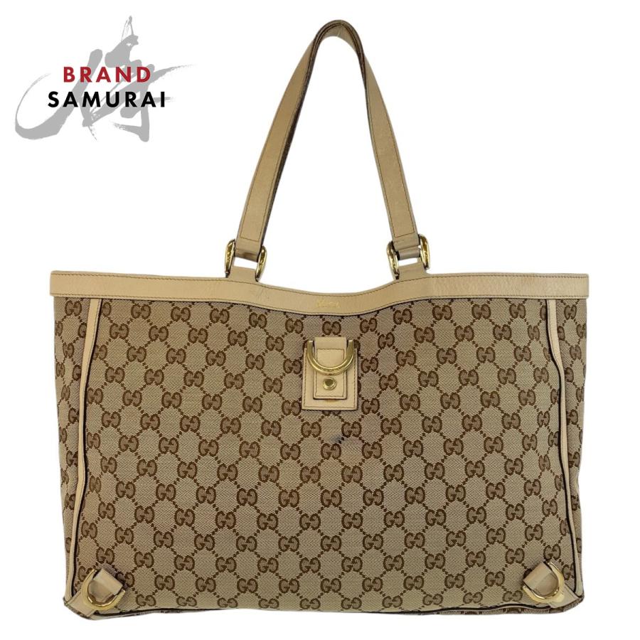 GUCCI（グッチ） ベージュ ゴールド金具 GGキャンバス/レザー 141472 