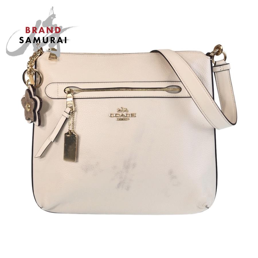COACH（コーチ） レクシー ホワイト 白 ゴールド金具 レザー 斜め掛け 