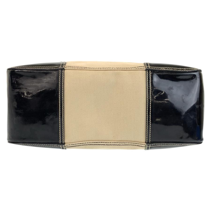 PRADA プラダ 三角ロゴプレート ベージュ ブラック 黒 シルバー金具 キャンバス トートバッグ ショルダーバッグ レディース 410268 | PRADA | 05