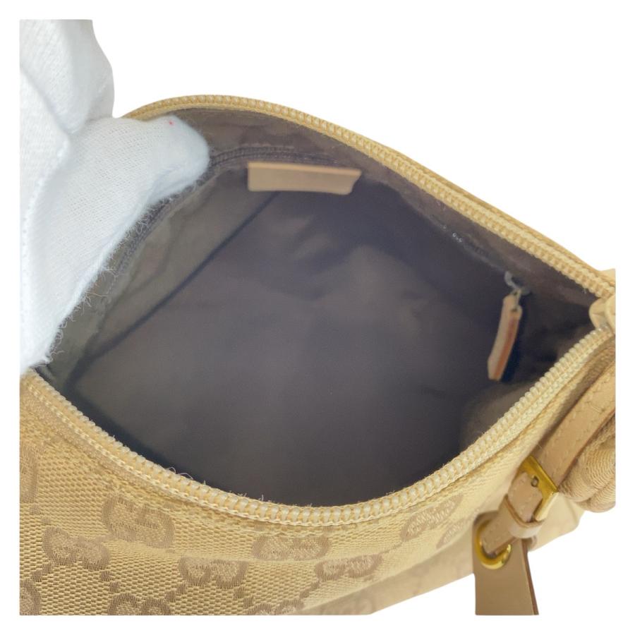 【希少美品】グッチ GUCCI ショルダーバッグ レザー×キャンバス 金金具 ✨希少・美品✨グッチ ショルダーバッグ GG ロゴプレート