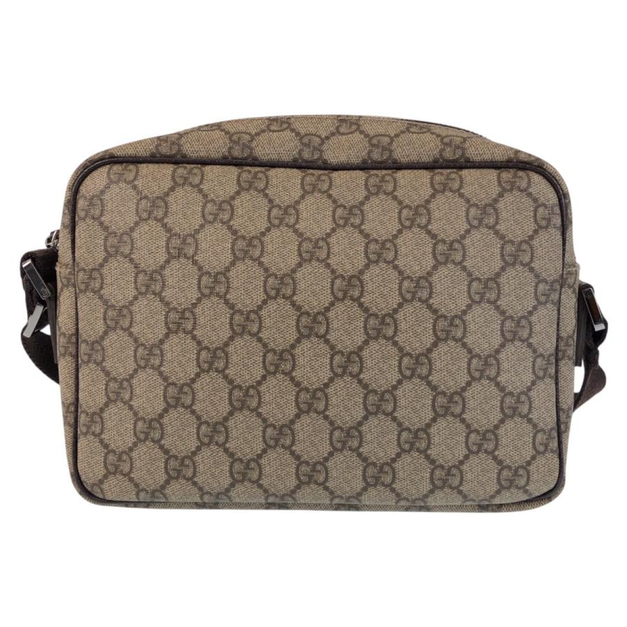 【GUCCI】ショルダーバッグ　GGスプリーム PVC ブラウン　シルバー金具 GUCCI（グッチ） 美品 ブラウン シルバー金具 GGスプリームキャンバス