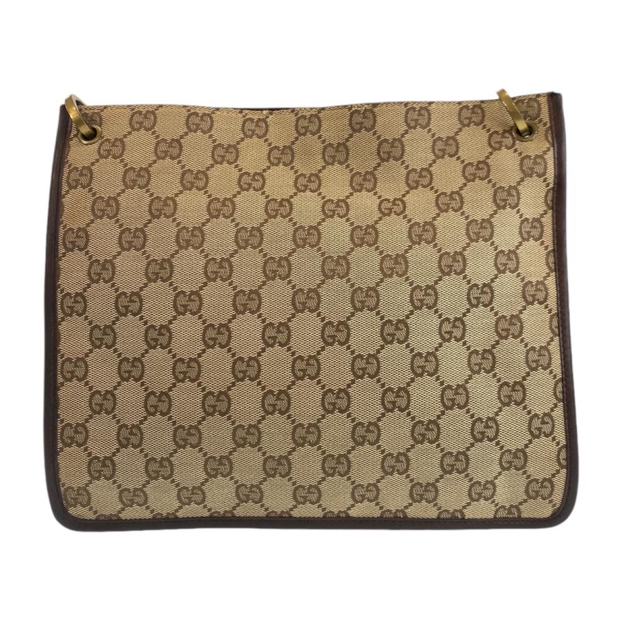 GUCCI（グッチ） 美品 ブラウン ベージュ GGキャンバス/91762 斜め掛け