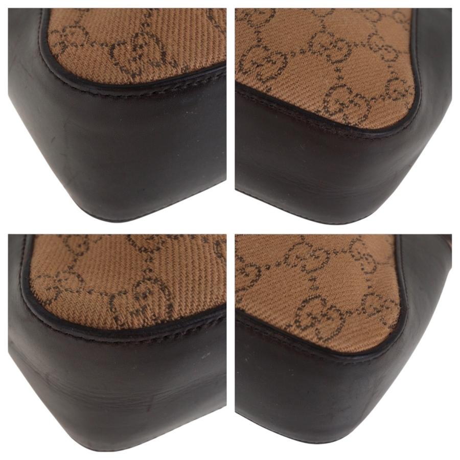 GUCCI（グッチ） 美品 ブラウン シルバー金具 GGキャンバス/レザー