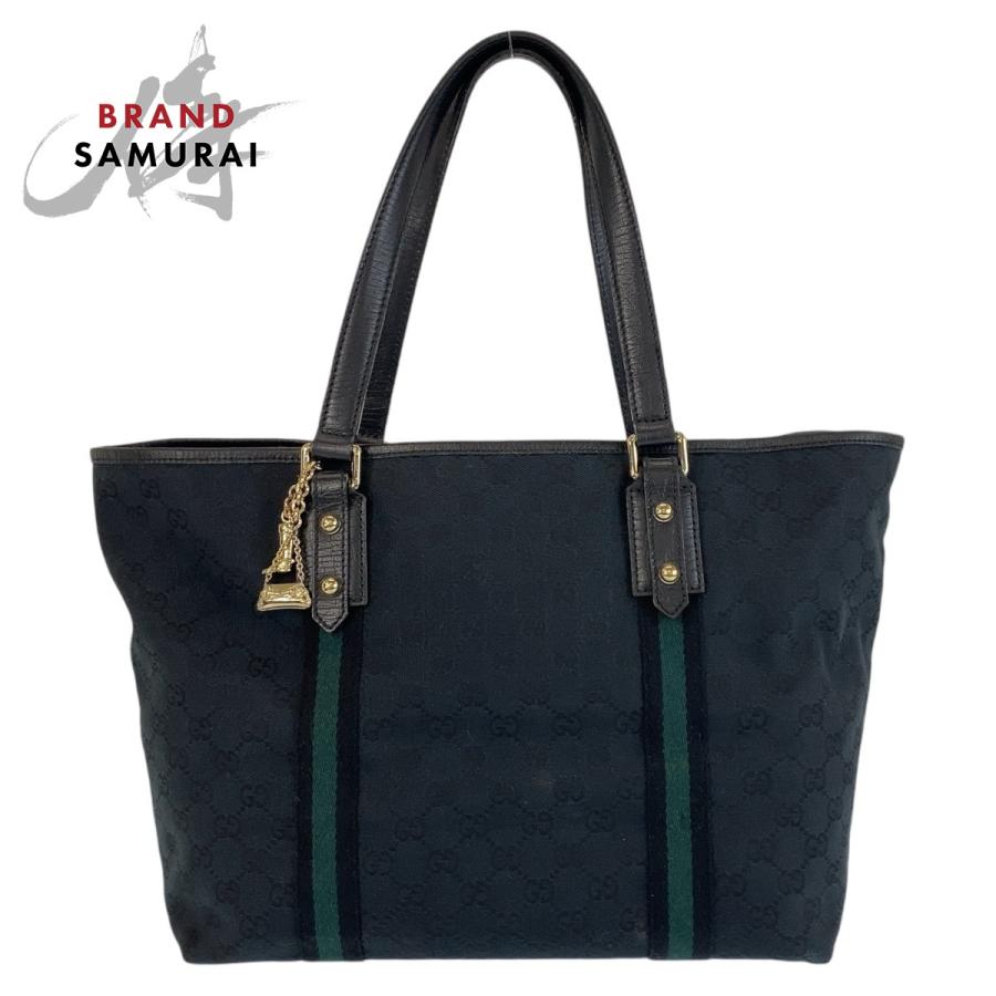 GUCCI（グッチ） 美品 シェリーライン ブラック 黒 シルバー金具 GG
