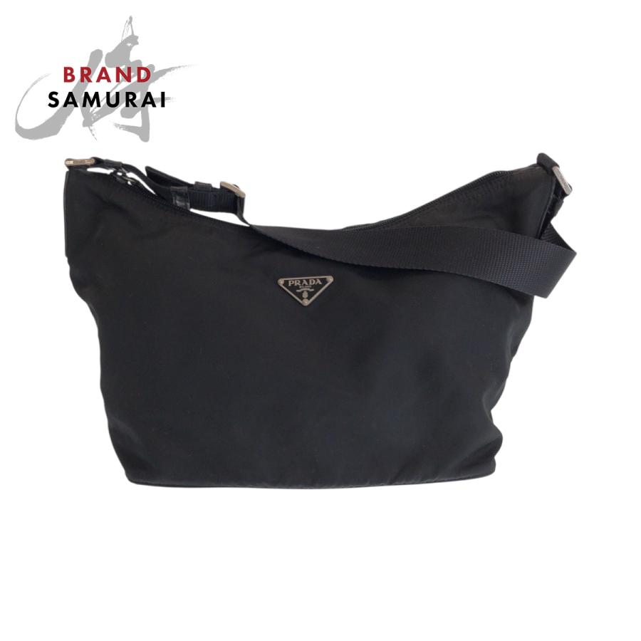 PRADA（プラダ） 美品 テスート 三角ロゴプレート ブラック 黒
