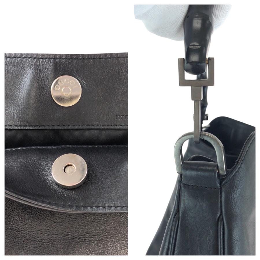 GUCCI（グッチ） 美品 バンブー ブラック 黒 シルバー金具 レザー 001
