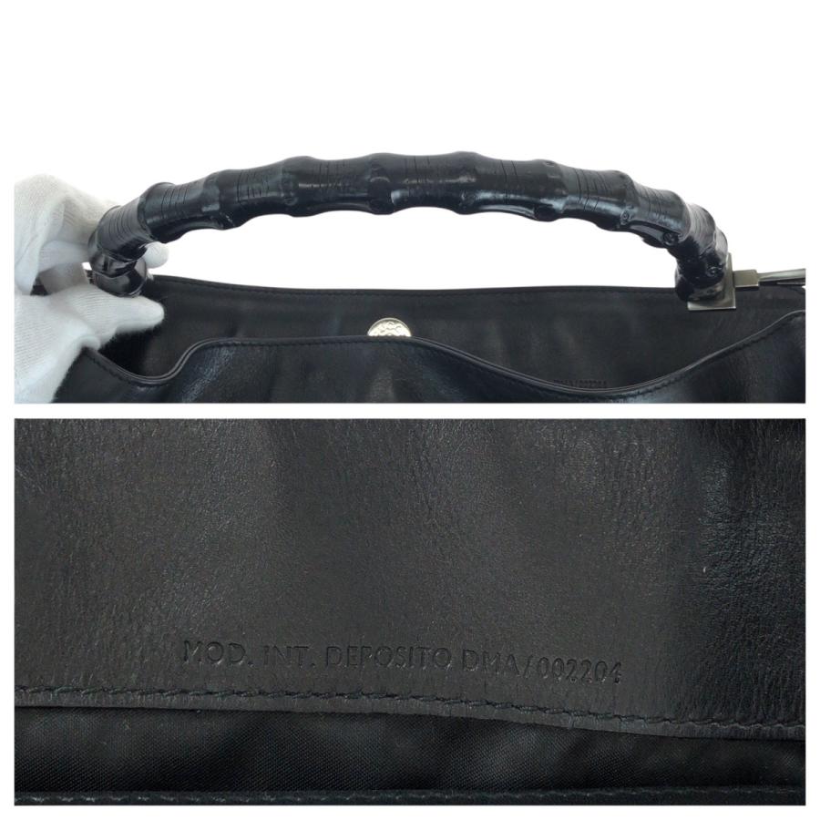 GUCCI（グッチ） 美品 バンブー ブラック 黒 シルバー金具 レザー 001