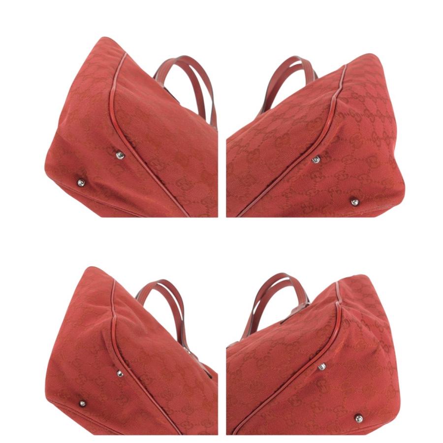 GUCCI（グッチ） 美品 レッド シルバー金具 GGキャンバス/レザー
