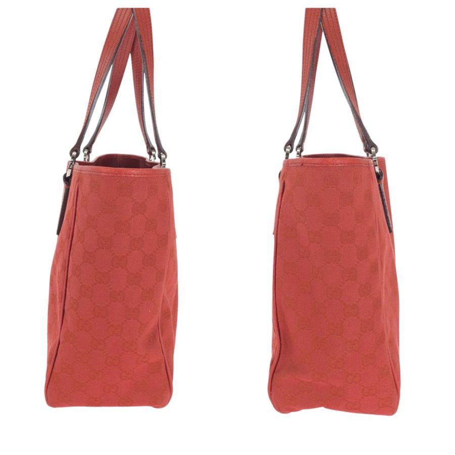 GUCCI（グッチ） 美品 レッド シルバー金具 GGキャンバス/レザー