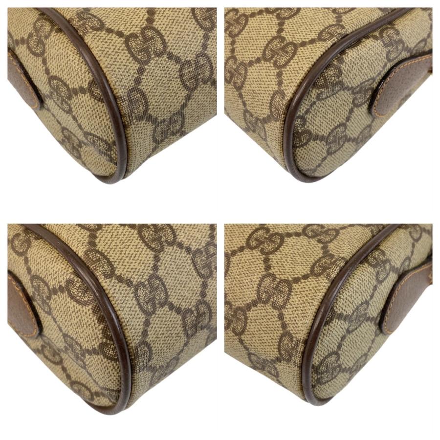 【美品】グッチ ハンドバッグ ブラウン スプリーム シェリーライン GG柄 GUCCI（グッチ） シェリーライン ブラウン ベージュ GGスプリーム