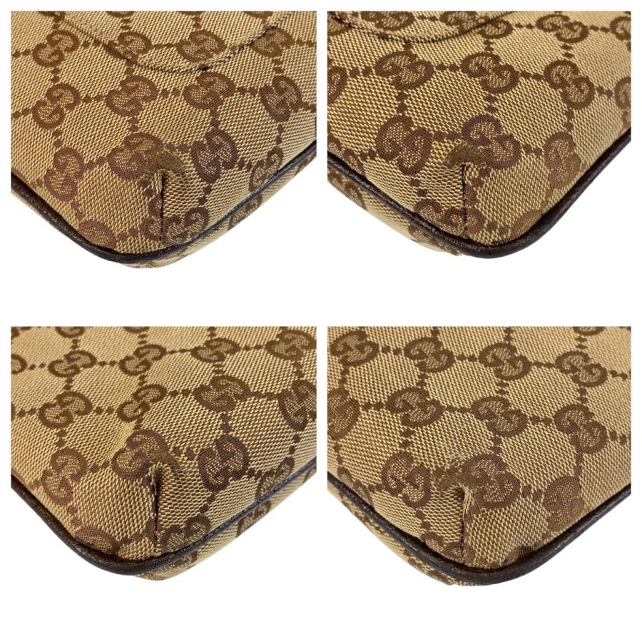 GUCCI（グッチ） ブラウン ベージュ GGキャンバス 122793 斜め掛け