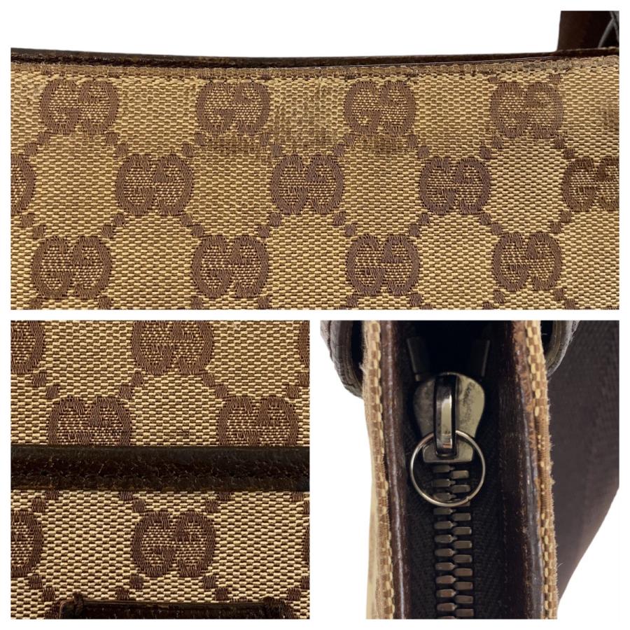 GUCCI（グッチ） ブラウン ベージュ GGキャンバス 122793 斜め掛け
