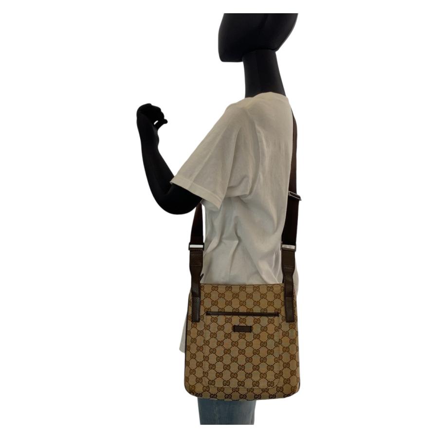 GUCCI（グッチ） ブラウン ベージュ GGキャンバス 122793 斜め掛け