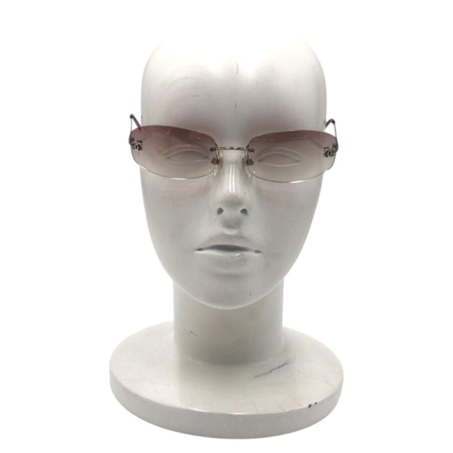 CHANEL 美品 シャネル ココマーク パープル シルバー メタル