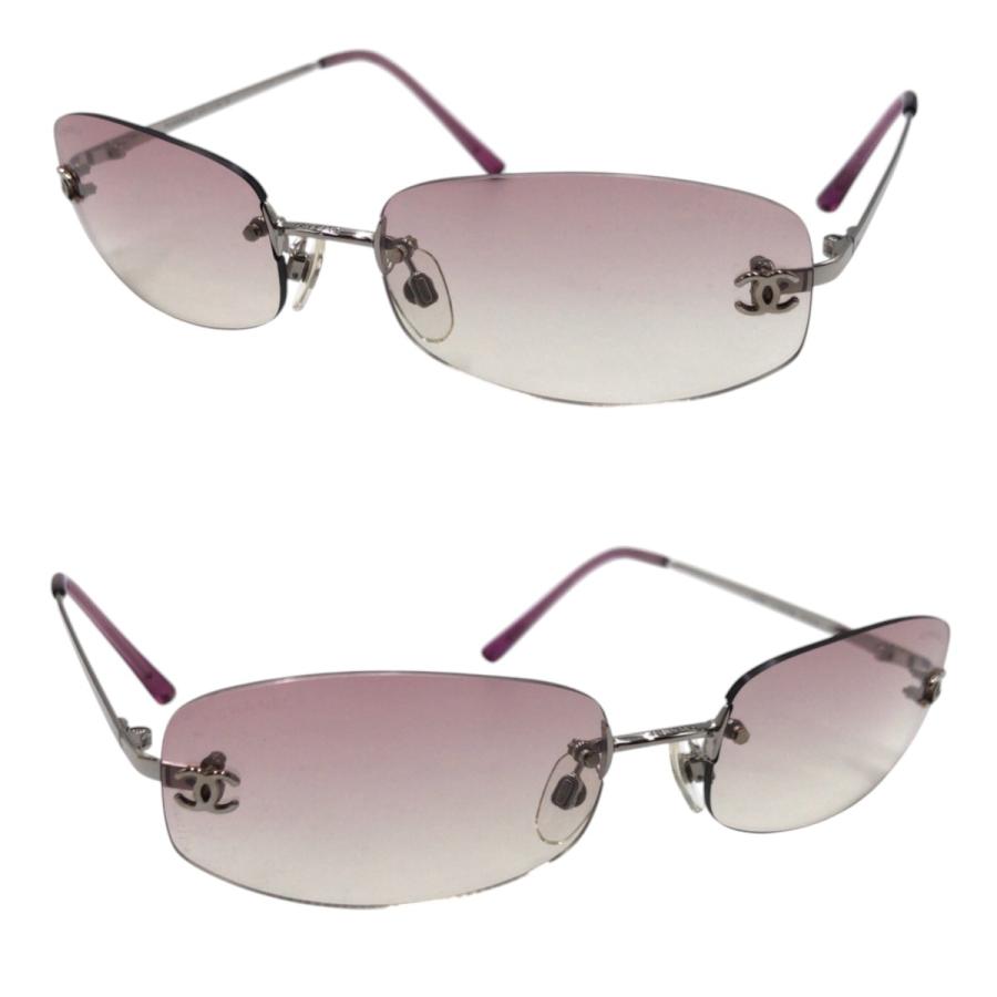 CHANEL（シャネル） 美品 ココマーク パープル シルバー メタル 4002 c