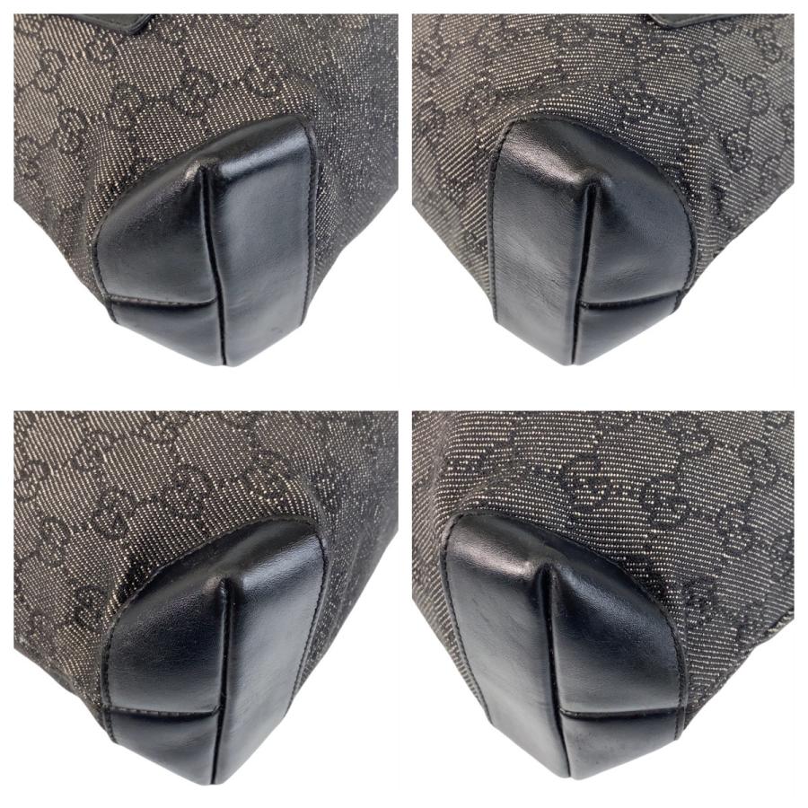 GUCCI ブラック ショルダーバッグ GUCCI グッチ ブラック 黒 GGキャンバス/レザー 28893 トート