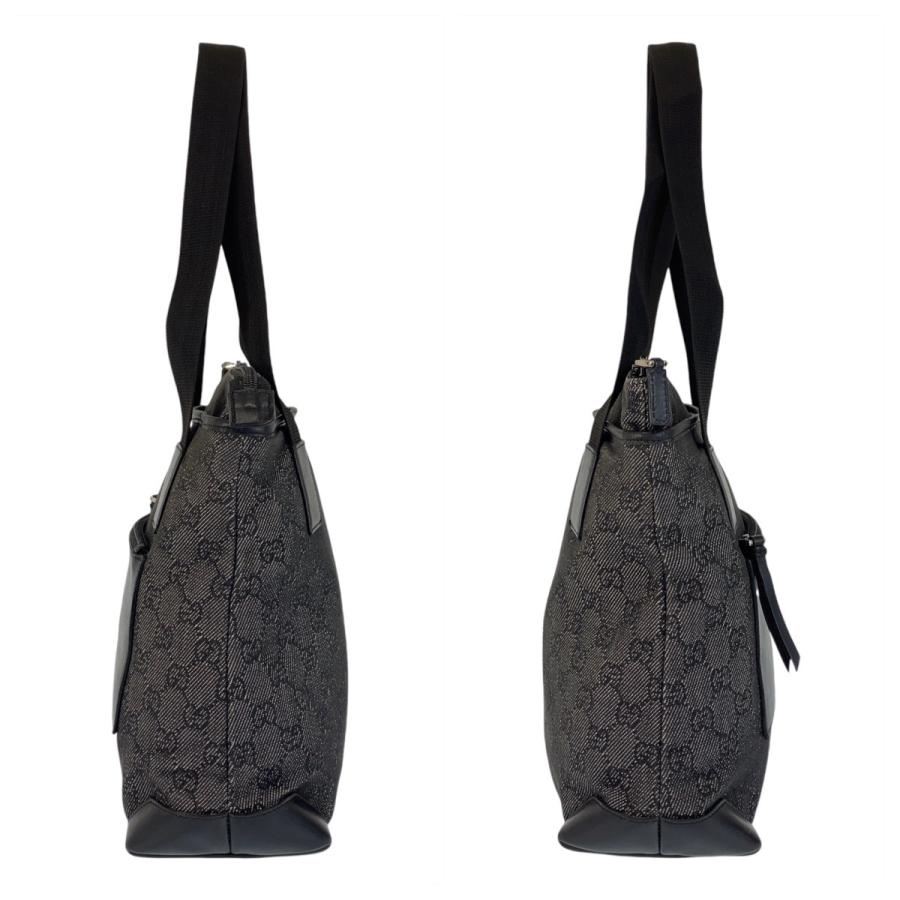 GUCCI グッチ ブラック 黒 GGキャンバス/レザー 28893 トート