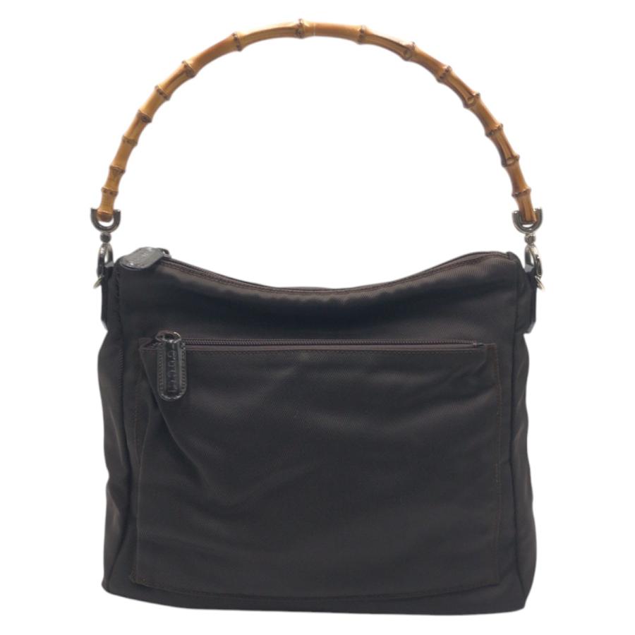GUCCI 美品 グッチ バンブー ブラウン ポリエステル 000 0509