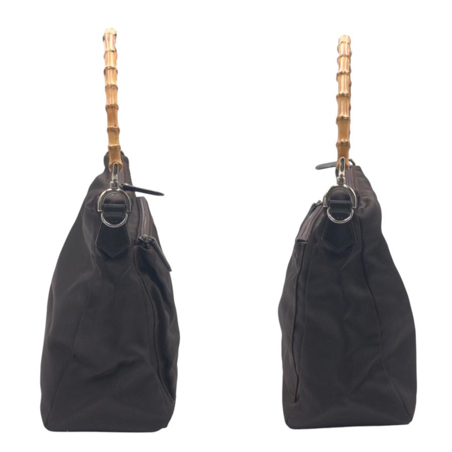 GUCCI 美品 グッチ バンブー ブラウン ポリエステル 000 0509