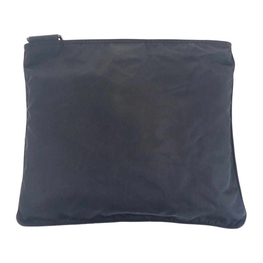 PRADA プラダ テスート 三角ロゴプレート ブラック 黒 シルバー