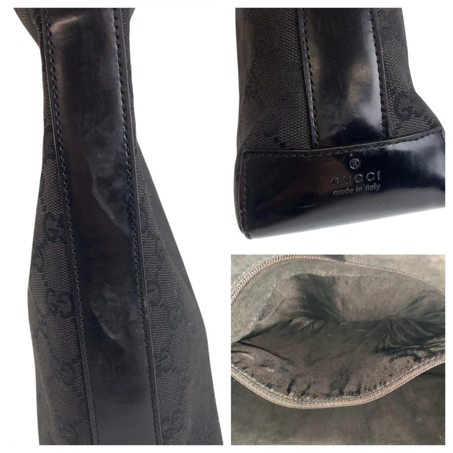 GUCCI（グッチ） 美品 ブラック 黒 シルバー金具 GGキャンバス