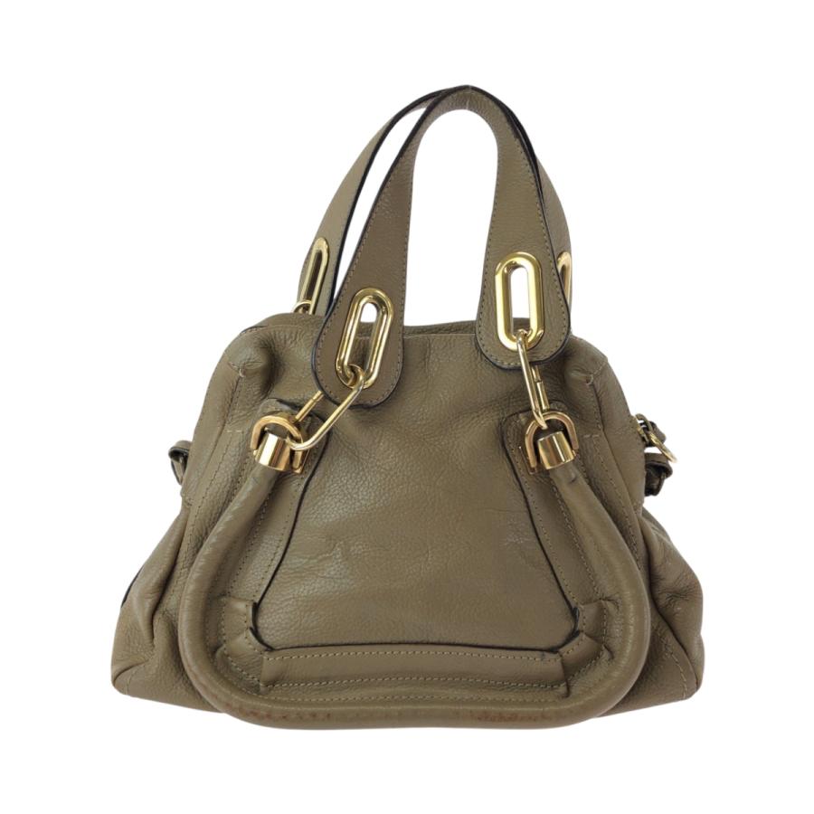 Chloe（クロエ） パラティ ロゴ ブラウン ゴールド金具 レザー