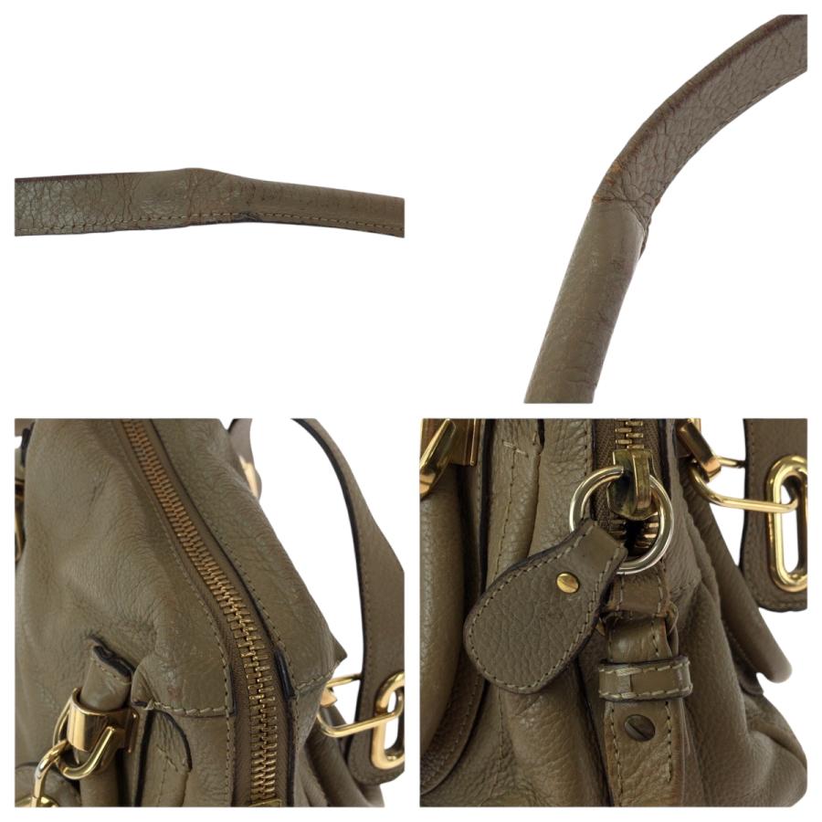 【Chloé / クロエ】パラティ ショルダーバッグ　ゴールド金具　保存袋付き Chloe（クロエ） パラティ ロゴ ブラウン ゴールド金具 レザー
