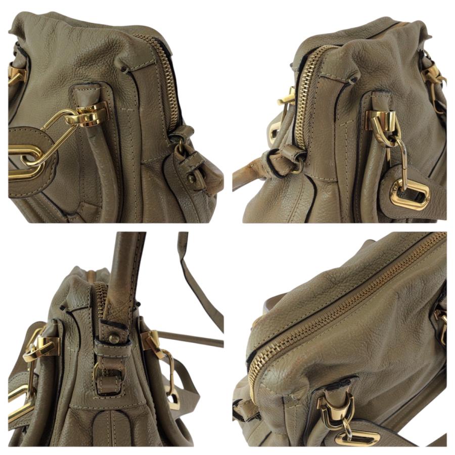 Chloe（クロエ） パラティ ロゴ ブラウン ゴールド金具 レザー