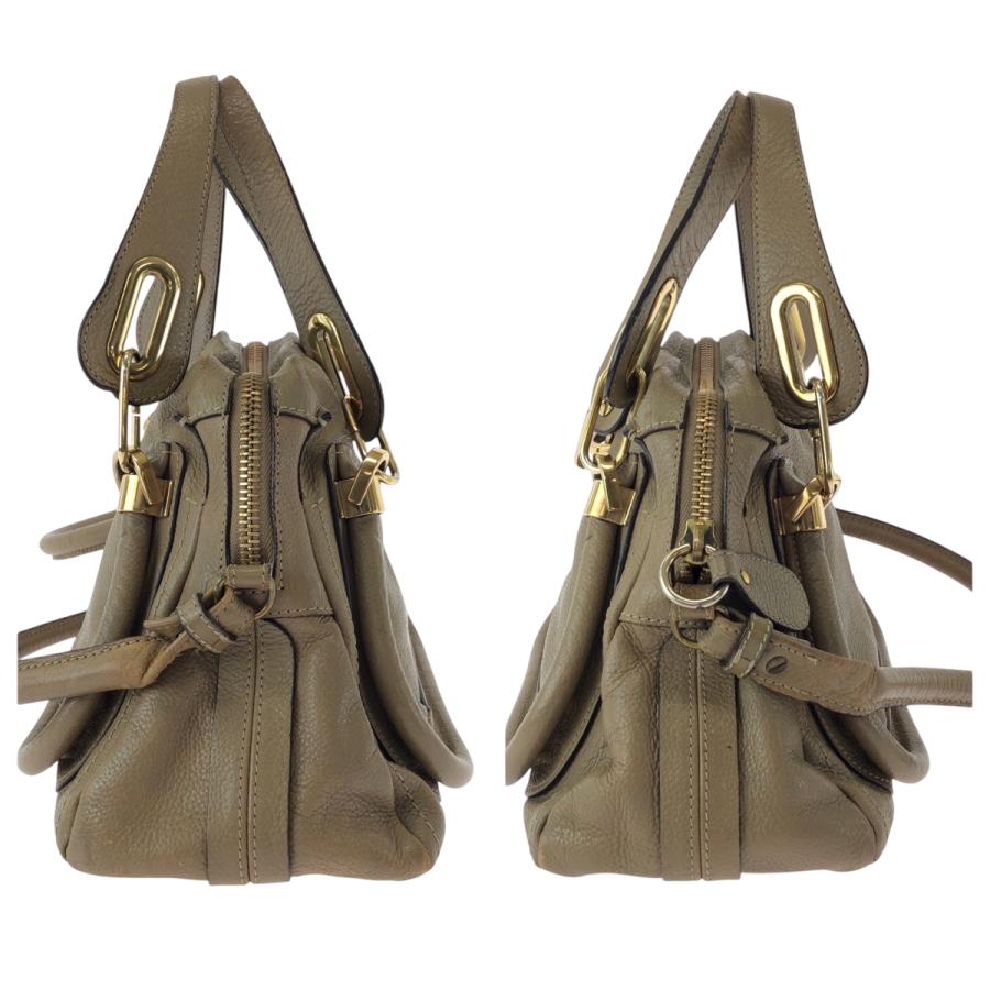 【Chloé / クロエ】パラティ ショルダーバッグ　ゴールド金具　保存袋付き Chloe（クロエ） パラティ ロゴ ブラウン ゴールド金具 レザー