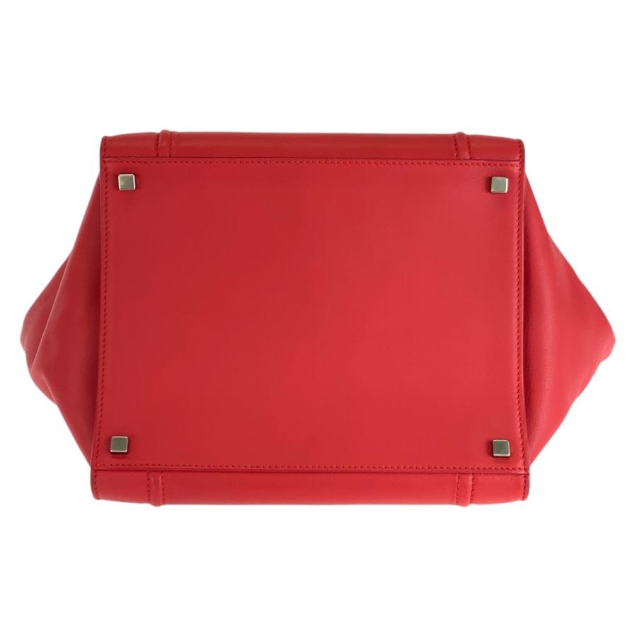 CELINE（セリーヌ） 美品 ラゲージ ファントム レッド シルバー金具