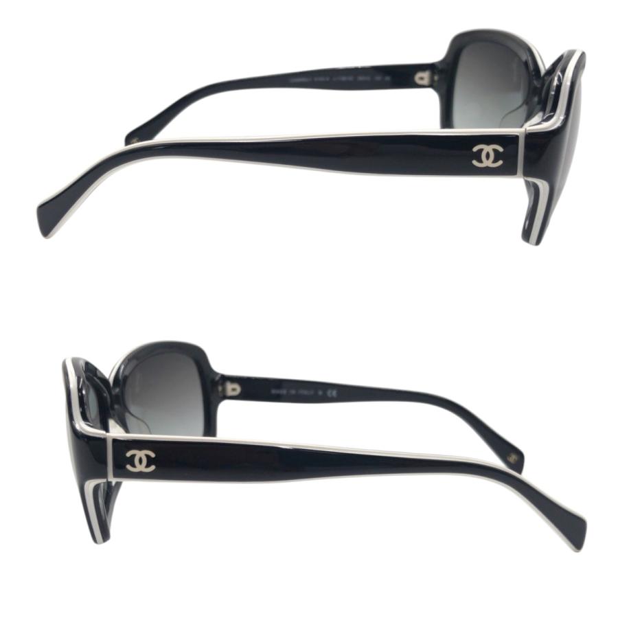 美品 CHANEL サングラス 5143-A ブラック ココマーク シャネル 黒