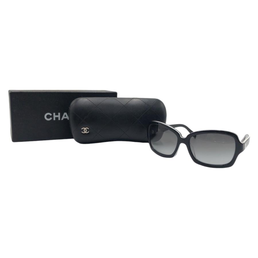 美品 CHANEL サングラス 5143-A ブラック ココマーク シャネル 黒