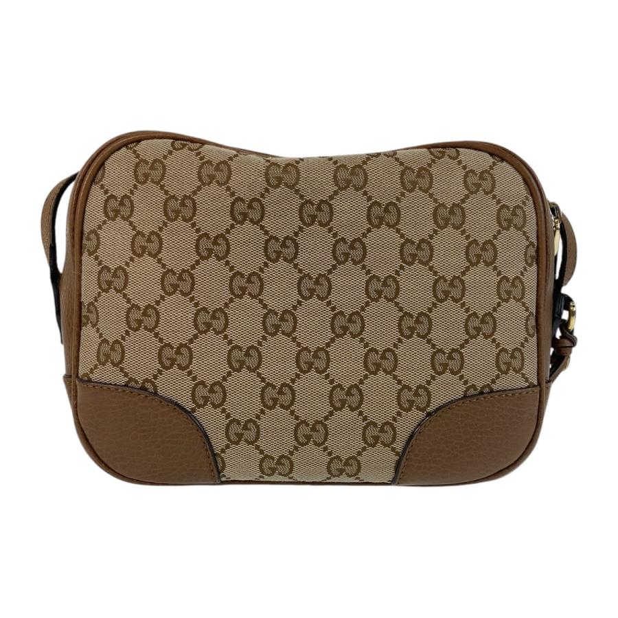 美品 GUCCI グッチ ブラウン ゴールド金具 GGキャンバス/レザー
