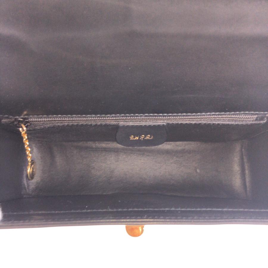 GUCCI 美品 グッチ バンブー ブラック 黒 ゴールド金具 レザー