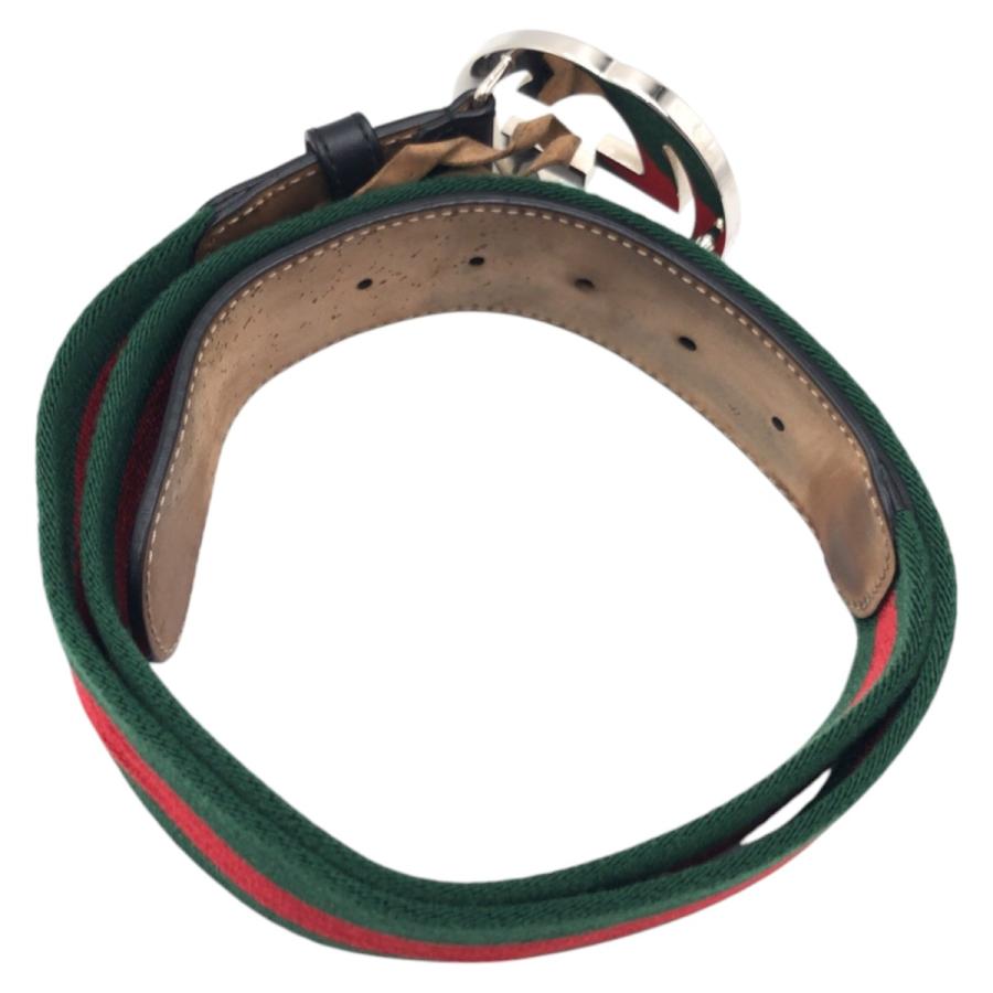 GUCCI（グッチ） 美品 シェリーライン インターロッキングG グリーン 