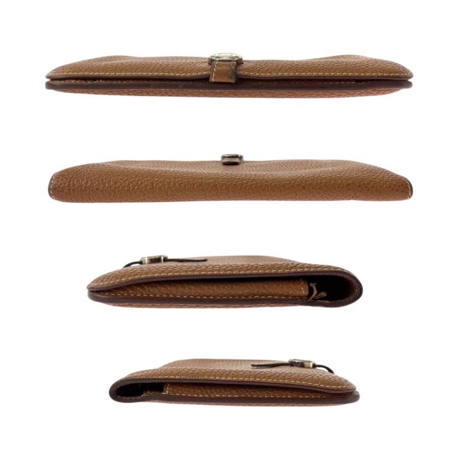 HERMES（エルメス） ドゴンGM ゴールド ブラウン シルバー金具 トゴ 長 