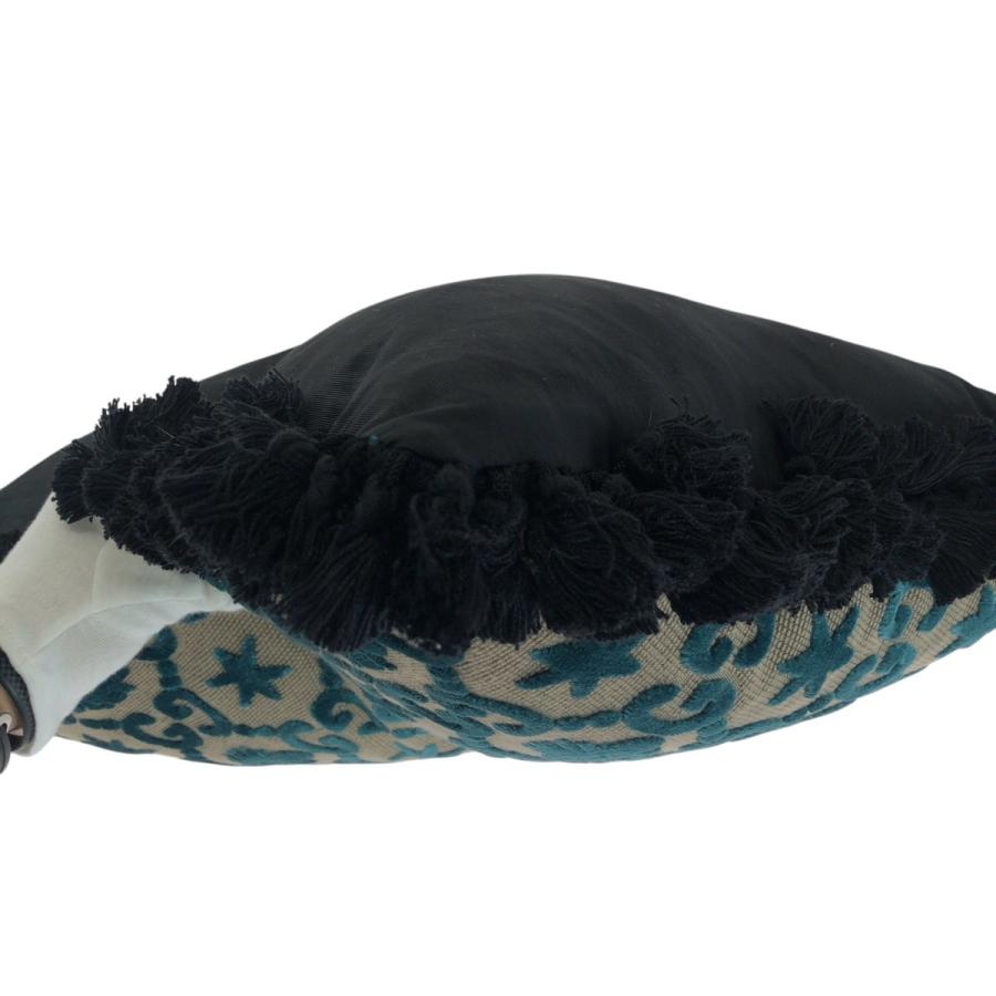 GUCCI 美品 グッチ ブルー グリーン ブラック ベルベット/GG