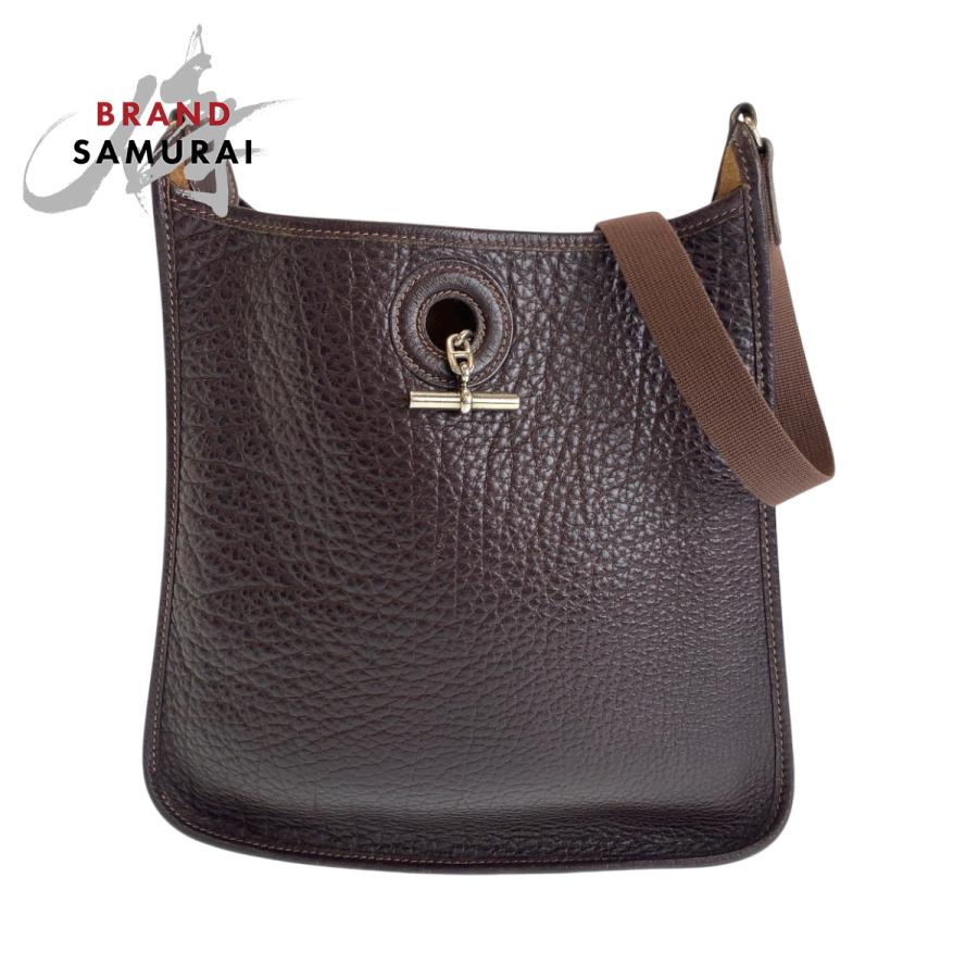 HERMES（エルメス） ヴェスパPM ブラウン シルバー金具 ヴォーエプソン