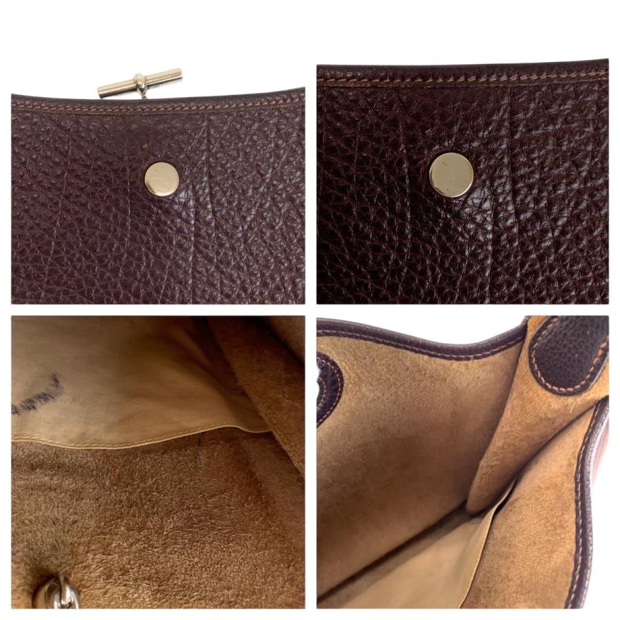 HERMES（エルメス） ヴェスパPM ブラウン シルバー金具 ヴォーエプソン