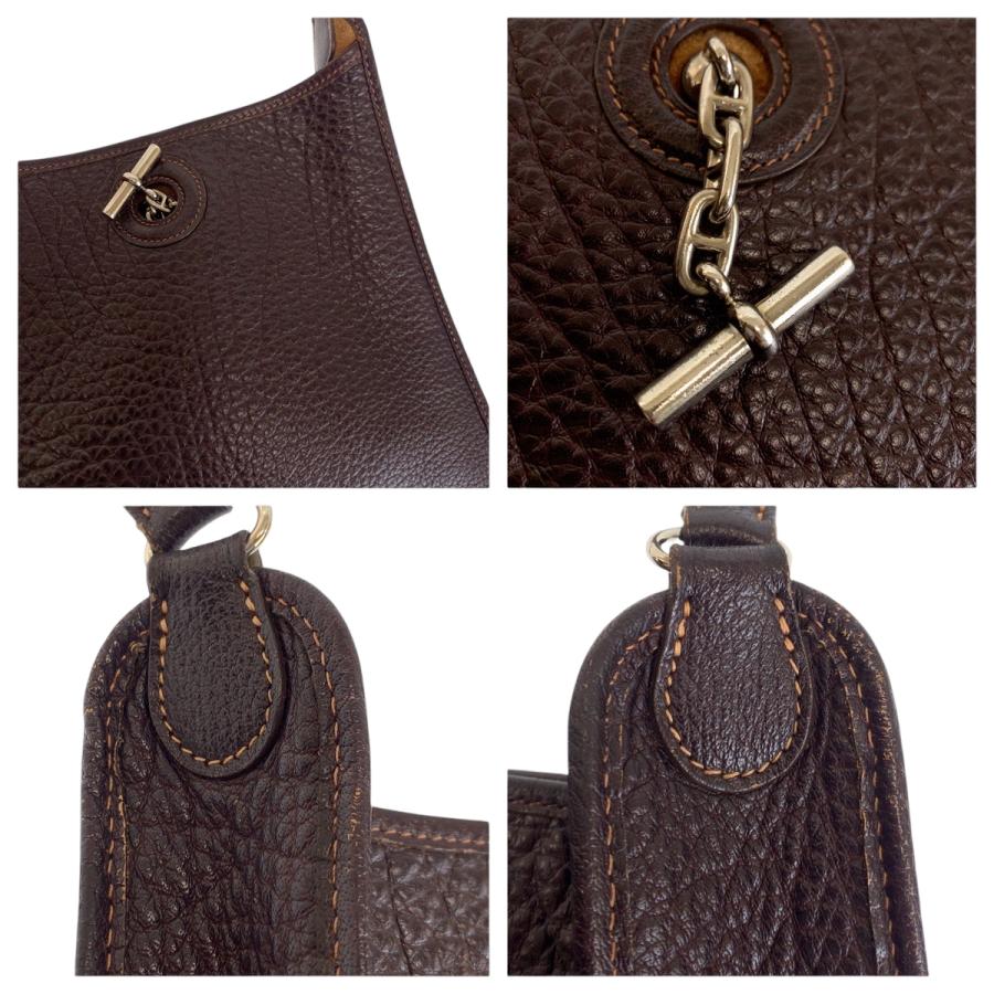 HERMES（エルメス） ヴェスパPM ブラウン シルバー金具 ヴォーエプソン
