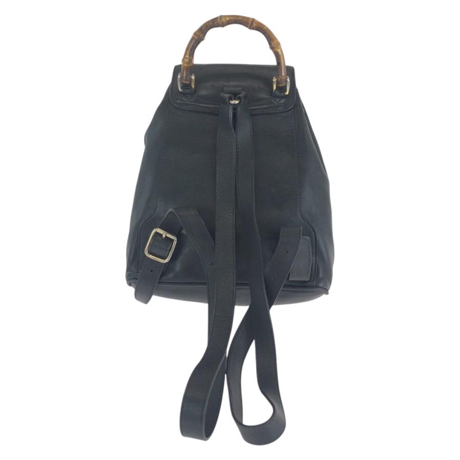 GUCCI（グッチ） 美品 バンブー ブラック 黒 ゴールド金具 レザー 003