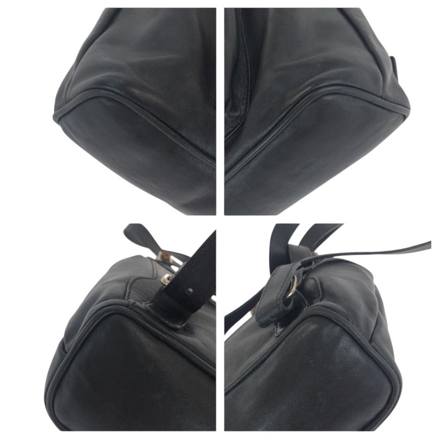 美品 GUCCI グッチ バンブー ブラック 黒 ゴールド金具 レザー 003  